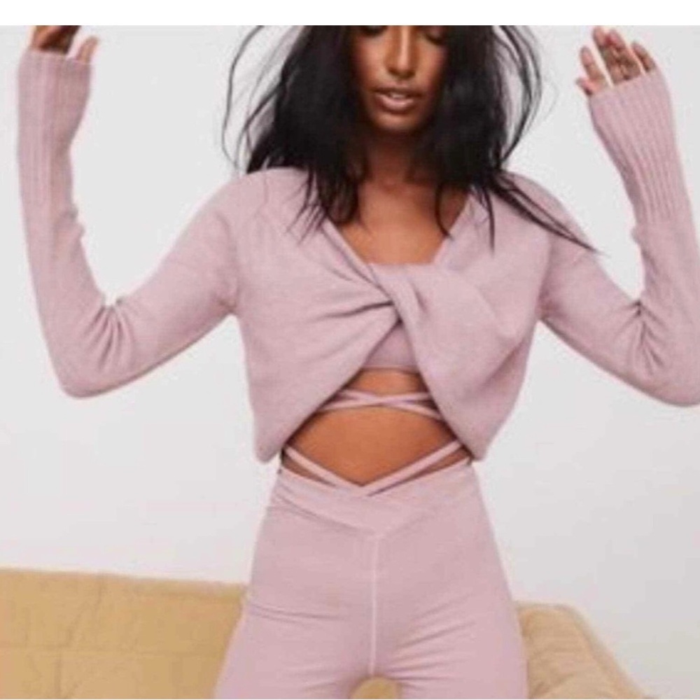 3 pieces For Love And Lemons Mila Sweater, Sports Bra and Shorts Large